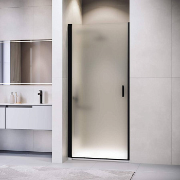 Душевая дверь  60*195 RGW LE-003-B Чёрный/Матовое/6 мм