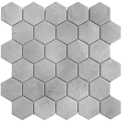 Керамическая мозаика, Hexagon Small Marble Grey Matt 51x59, Geometry Керамическая мозаика, Hexagon Small Marble Grey Matt 51x59, Geometry