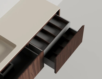 Подвесная тумба Domino 1600, шпон, Onda Plus