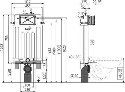 Скрытая система инсталляции для замуровывания в стену