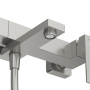 SLIDER-VD-GM Смеситель для ванны и душа однорычажный в комплекте с ручным душем, шлангом и держателем, оружейная сталь SLIDER-VD-GM Смеситель для ванны и душа однорычажный в комплекте с ручным душем, шлангом и держателем, оружейная сталь