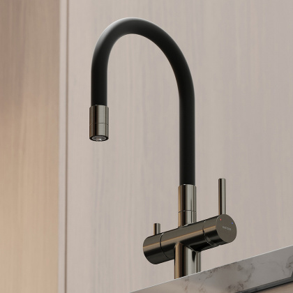 Смеситель для кухни SANCOS Lucia с возможностью подключения фильтра для воды, цвет вороненая сталь, арт. SC4004GG Смеситель для кухни SANCOS Lucia с возможностью подключения фильтра для воды, цвет вороненая сталь, арт. SC4004GG