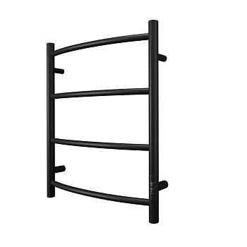 Полотенцесушитель электрический Point Афина PN04856B П4 500x600 диммер справа, черный Полотенцесушитель электрический Point Афина PN04856B П4 500x600 диммер справа, черный