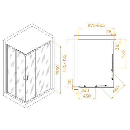 Душевой уголок RGW PA-246B, RGW 030824692-14