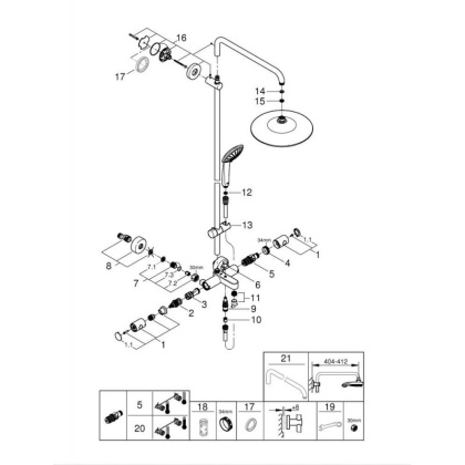Душевая система Grohe Euphoria 26114001 хром Душевая система Grohe Euphoria 26114001 хром