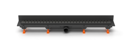 Душевой лоток 95 см Creto Snake CRE-950 SB-P с решеткой, черный