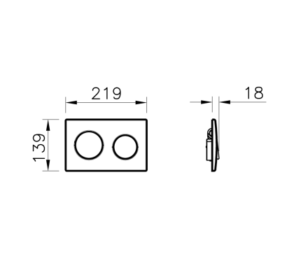 Кнопка смыва VitrA Uno, цвет Глянцевый Хром