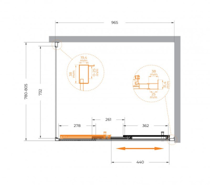Душевой уголок CEZARES MOLVENO-AHF-31