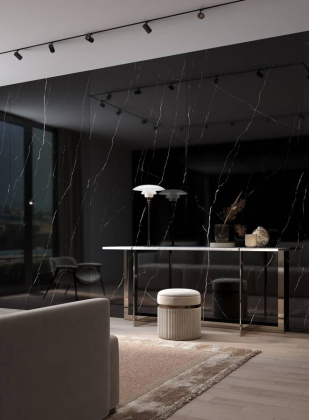 Керамический слэб MARQUINA OLPSE LUMINOUS 2800х1200х6мм , Double Polished Керамический слэб MARQUINA OLPSE LUMINOUS 2800х1200х6мм , Double Polished