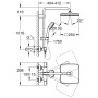 Душевая система поворотная с термостатом Grohe Tempesta Cosmopolitan 250, хром / белый (26689000)