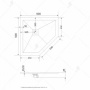 Душевой поддон  90*90*2,5 RGW ST/T*-0099Co Бетон/Трапеция Ø 90 мм Каменный