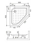 Душевой поддон RGW Style-TR 90 x 90 см трапеция, трапеция, акриловый, белый, 16180599-11