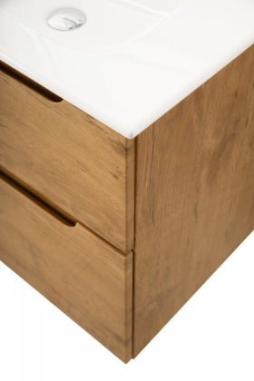 Тумба с раковиной подвесная BelBagno ETNA-H60 60 Rovere Moro, раковина белая