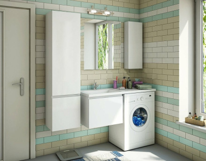 Комплект мебели Dallas Luxe 1050х482 левосторонний подвесной 1 ящик  (ШхГхВ)  408х476х607