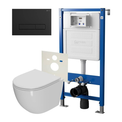 Сет: Система инсталляции Point Элемент для подвесного унитаза PN45120 + Клавиша смыва для инсталляции Point Меркурий, черная матовая, PN44831BM + Унитаз подвесной Point Афина безободковый, сиденье микролифт PN41041 Сет: Система инсталляции Point Элемент для подвесного унитаза PN45120 + Клавиша смыва для инсталляции Point Меркурий, черная матовая, PN44831BM + Унитаз подвесной Point Афина безободковый, сиденье микролифт PN41041