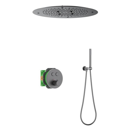 Душевая система Timo Saona SX-2370/18SM скрытого монтажа, с термостатом, черное золото Душевая система Timo Saona SX-2370/18SM скрытого монтажа, с термостатом, черное золото