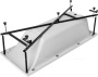Каркас сварной для акриловой ванны Aquanet Bright 175x75