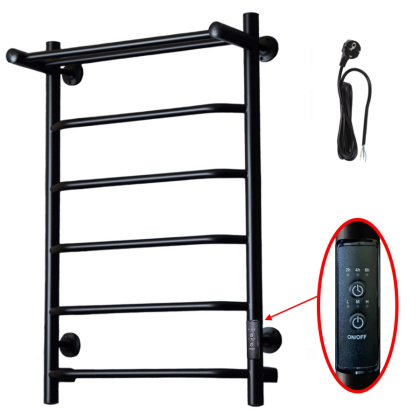 Полотенцесушитель Пэк сп 6 П 80х50 черный ВГП