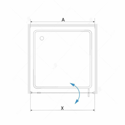 Душевая дверь RGW Stilvoll SV-02B 100 06320210-14 профиль Черный стекло прозрачное