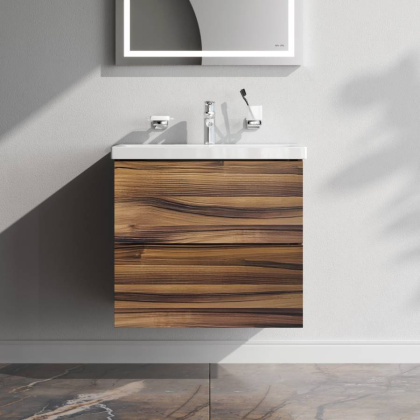 База под раковину подвесная с 2 ящиками, 54х60х40,8 см, коричневая, M90FHX0602HF