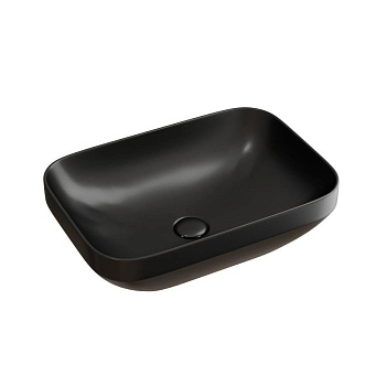 Умывальник чаша накладная прямоугольная (цвет Черный Матовый) Element 500*359*145мм