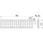 Решетка для дренажного канала AVZ103 оцинкованная, сварная B125
