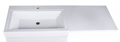 Тумба подвесная под умывальник Dallas Luxe 1300х482 правосторонняя 1 ящик (ШхГхВ) 1292х476х430