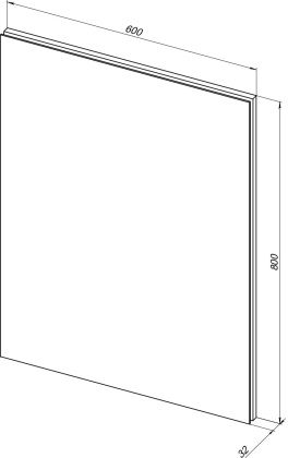 Зеркало Aquanet Гласс 60 белый LED Зеркало Aquanet Гласс 60 белый LED