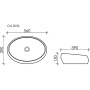 Умывальник чаша накладная овальная Element 560*390*150мм