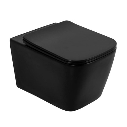 ARDENTE-C Сиденье дюропласт, soft close, металлическое крепление, черное матовое, BB3202SC-MB