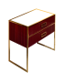 Тумба MONACO 100см h84см бордо глянец + золото под раковину моноблок 866-100-RG Boheme