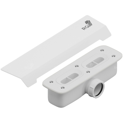 Сифон со стальной накладкой RGW S-015 белый к поддону STA, RGW 502411015-05