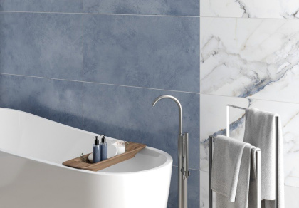 Керамогранит Meissen Keramik Flow белый ректификат 44,8x89,8 A16881