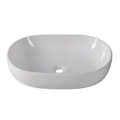 Раковина накладная керамическая, овальная, чёрная матовая, BB1084-H301, 600x420x140