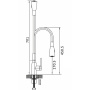 Смеситель для кухни с гибким изливом Shevanik S843T-3