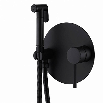 Смеситель ABBER Emotion AF8826B с гигиеническим душем, черный матовый Смеситель ABBER Emotion AF8826B с гигиеническим душем, черный матовый