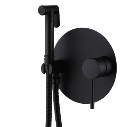 Смеситель ABBER Emotion AF8826B с гигиеническим душем, черный матовый Смеситель ABBER Emotion AF8826B с гигиеническим душем, черный матовый