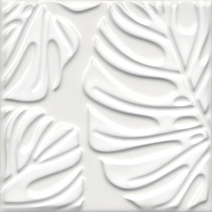 Декор Агдаль 2 белый матовый структура 15x15x0,9