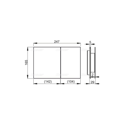 Кнопка управления для скрытых систем инсталляции с подсветкой rainbow, alunox-мат Кнопка управления для скрытых систем инсталляции с подсветкой rainbow, alunox-мат