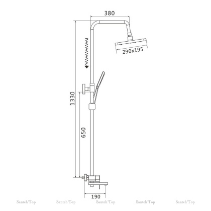 Душевая система Shevanik, латунь S9101H черный
