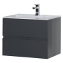 Тумба с раковиной Aquanet Алвита 70 серый антрацит