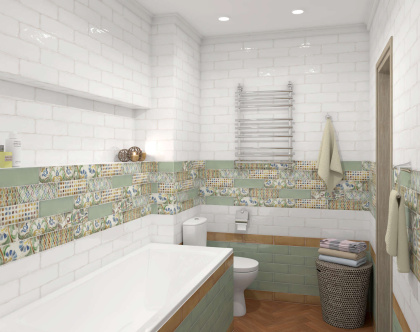 Плитка настенная 9016 Монпарнас белый (8,5см*28,5см*8,5мм) (44шт/1,07м2) , м2 Плитка настенная 9016 Монпарнас белый (8,5см*28,5см*8,5мм) (44шт/1,07м2) , м2