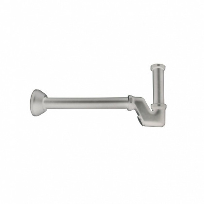 Сифон для раковины с декоративной накладкой, титановый атласный