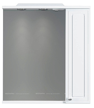 Зеркальный шкаф Palace On с подсветкой правый, 75х65х19 см, белый, M41MPR0651WG