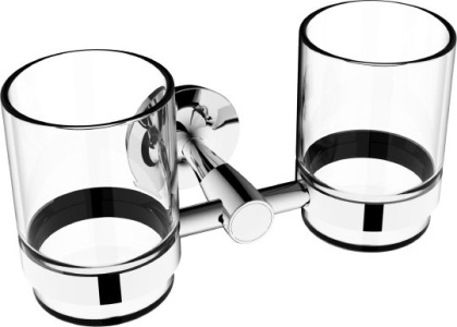 Подстаканник двойной RUSH Balearic, 9х19х10 см, хром, BA39320