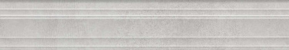 Бордюр Багет Догана серый светлый матовый обрезной 40x7,3x2,7