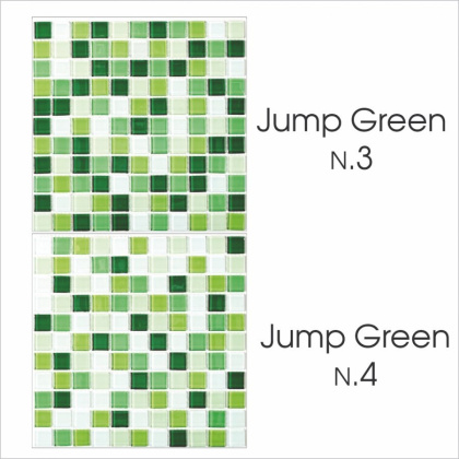Мозайка  стеклянная Jamp Green №1 (Dark), шт Мозайка  стеклянная Jamp Green №1 (Dark), шт