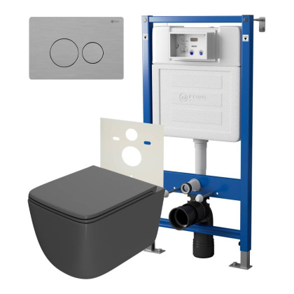 Сет: Система инсталляции Point Элемент для подвесного унитаза PN45120 + Клавиша смыва для инсталляции Point Виктория, нержавеющая сталь, сталь брашированная, PN44061SB + Унитаз подвесной Point Меркурий безободковый, сид.дюропласт микролифт быстросъем, гра Сет: Система инсталляции Point Элемент для подвесного унитаза PN45120 + Клавиша смыва для инсталляции Point Виктория, нержавеющая сталь, сталь брашированная, PN44061SB + Унитаз подвесной Point Меркурий безободковый, сид.дюропласт микролифт быстросъем, гра