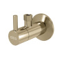 Угловой вентиль с фильтром 1/2"×3/8", круглый, GOLD-глянец