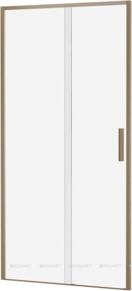 Душевая дверь Aquanet Pleasure Evo 100 AE65-N100-GBT профиль золото-никель браш, прозрачное стекло